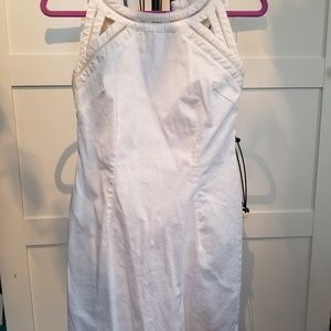 White cutout dress